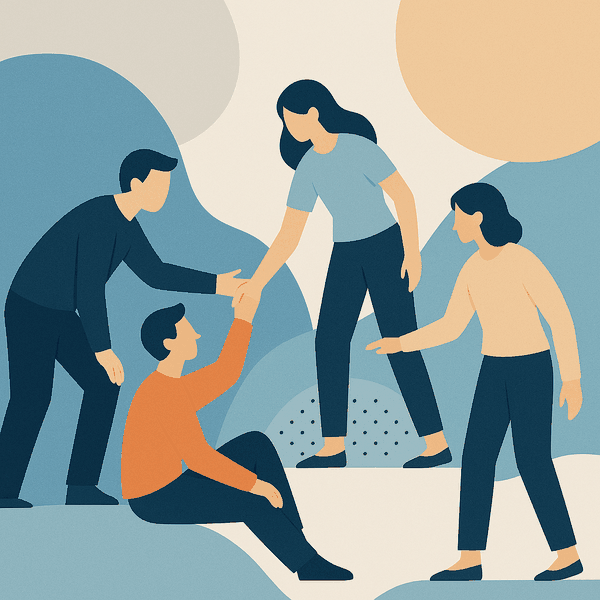 Illustration of customer support team